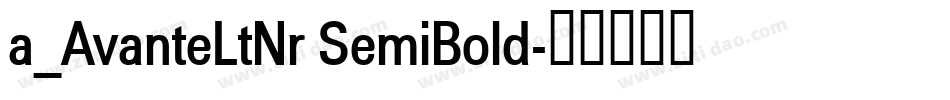 a_AvanteLtNr SemiBold字体转换